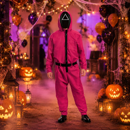Halloween Party Jumpsuit Costume with Mask