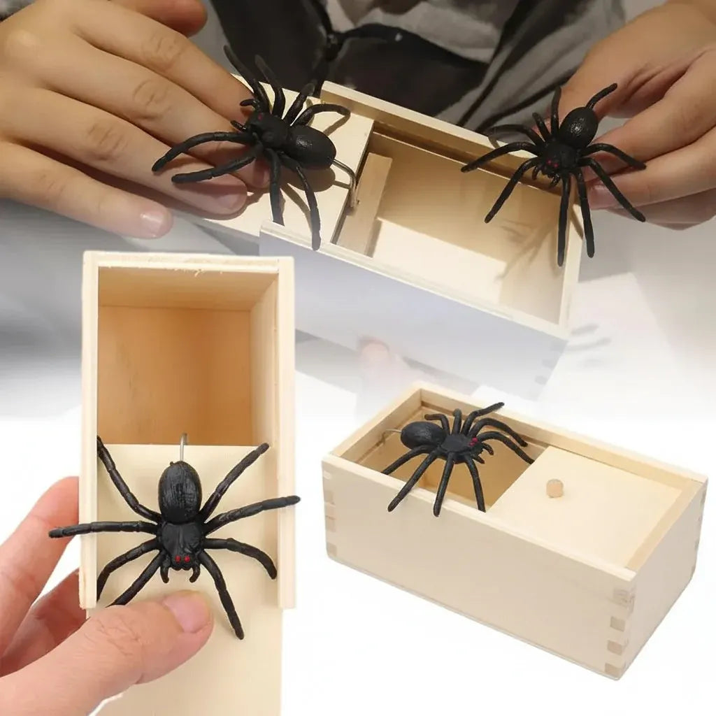 Halloween Prank Spider Surprise Box - Fun Gag Toy Decoration