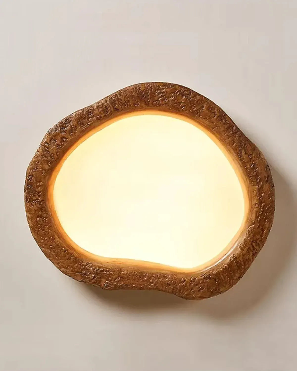 Halo Wood-Style Ring LED Ceiling Lamp | Rustic Ambient Lighting Fixture