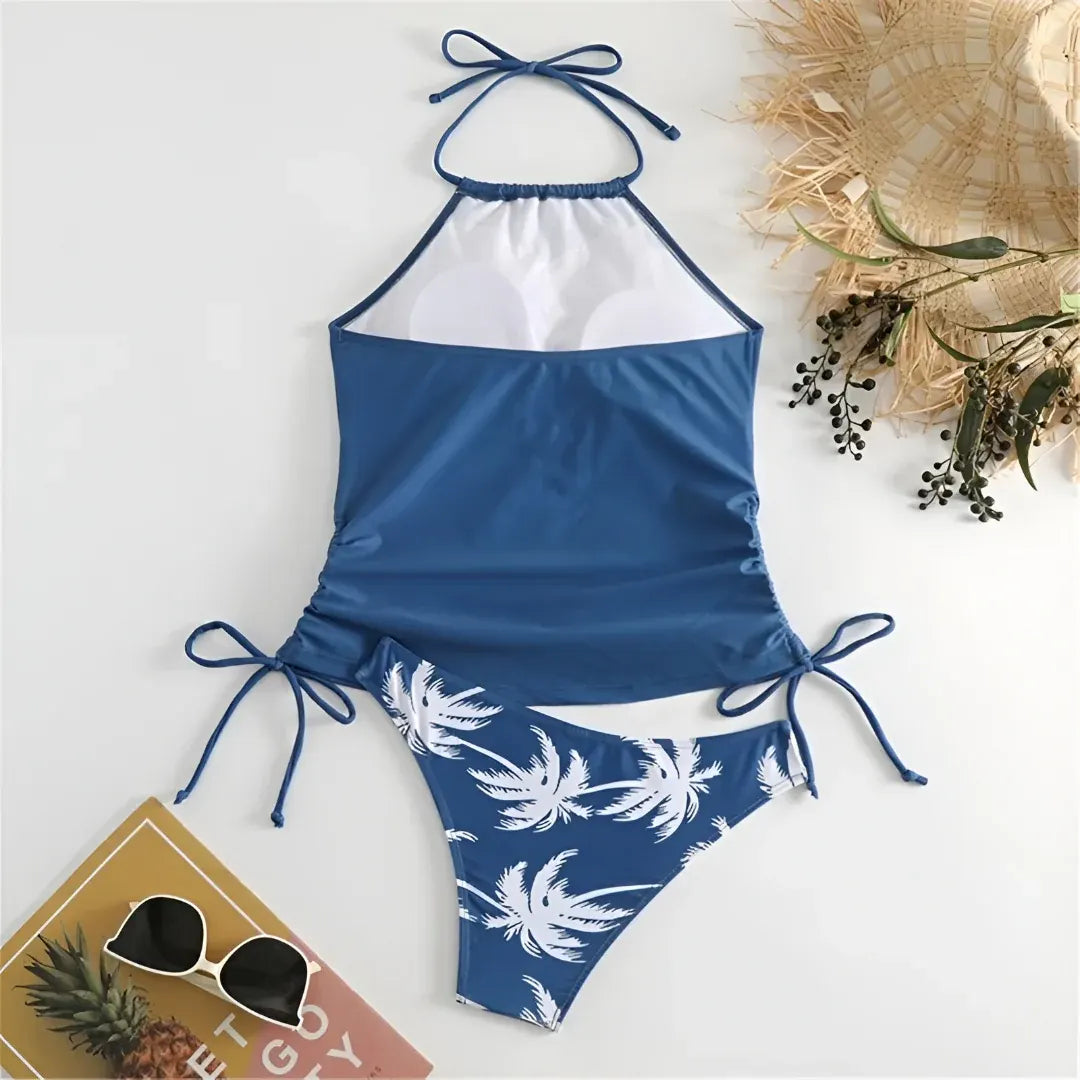 Halter Tankini Two-Piece Swimsuit for Women - Beach Bathing Suit