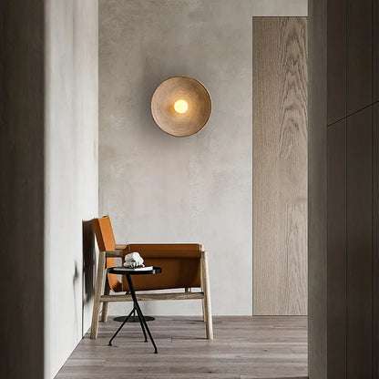 Handcrafted Rustic Wood LED Wall Sconce Light