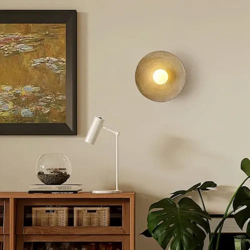 Handcrafted Rustic Wood LED Wall Sconce Light