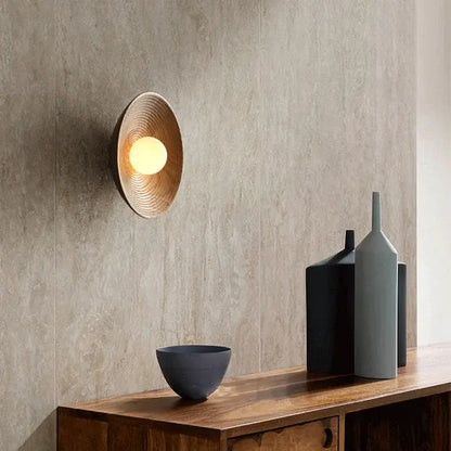 Handcrafted Rustic Wood LED Wall Sconce Light