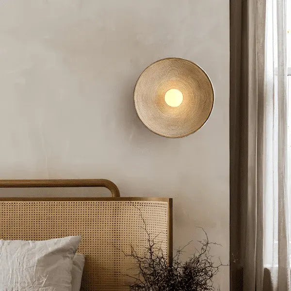 Handcrafted Rustic Wood LED Wall Sconce Light