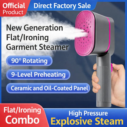Handheld Fabric Steamer Portable Travel Garment Care Tool