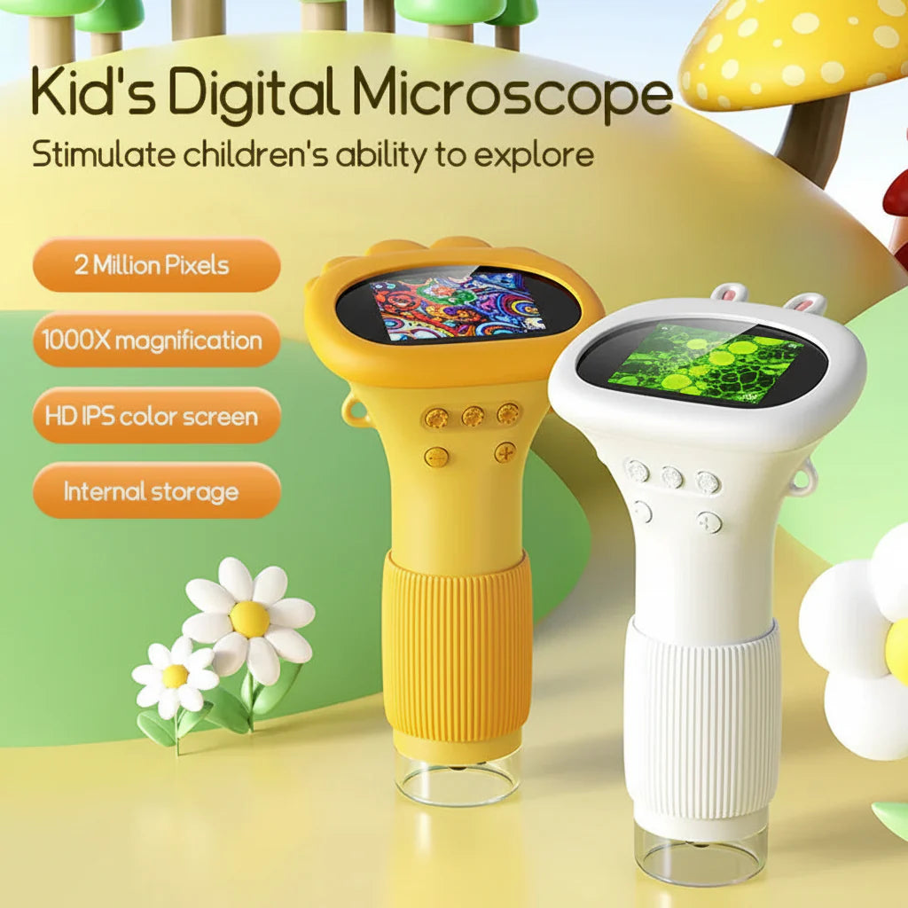 Handheld Kids Microscope 1000X Portable STEM Science Educational Toy