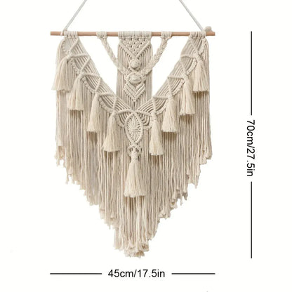 Handmade Bohemian Macrame Woven Wall Tapestry
