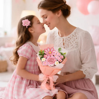 Handmade Crochet Flower Bouquet Arrangement – Mother's Day Home Decor Gift