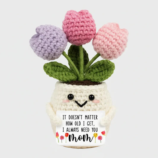 Handmade Crochet Flower Desk Decoration for Mother's Day Gift