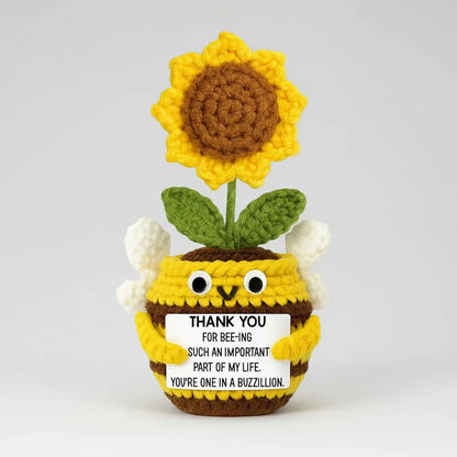 Handmade Crochet Flower Desk Decoration for Mother's Day Gift