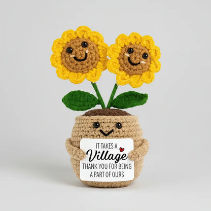 Handmade Crochet Flower Desk Decoration for Mother's Day Gift