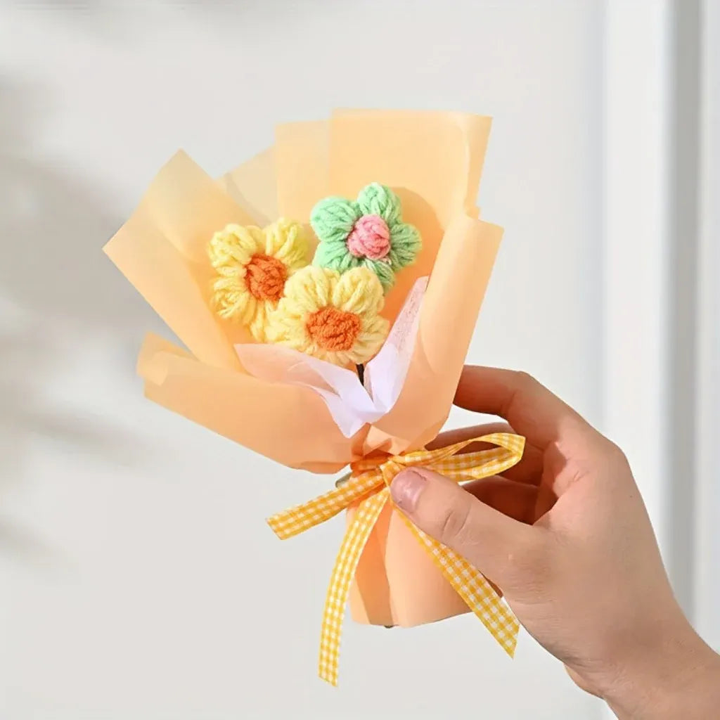 Handmade Mini Fabric Flower Bouquet – Mother's Day Gift