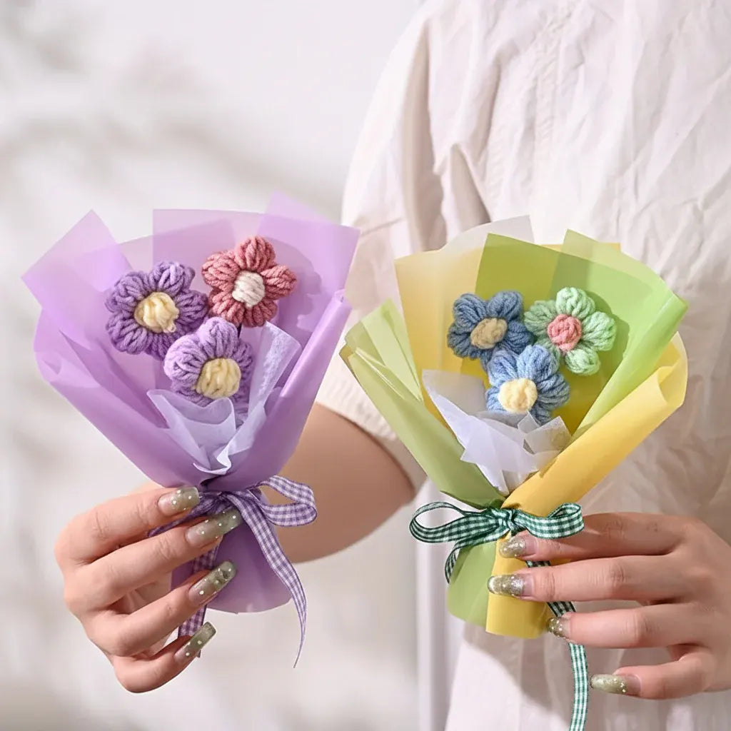 Handmade Mini Fabric Flower Bouquet – Mother's Day Gift