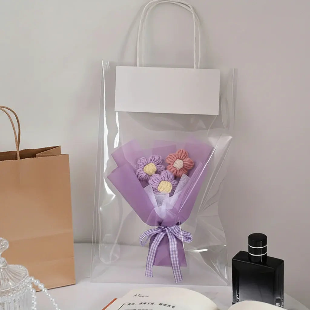 Handmade Mini Wrapped Flower Bouquet Decoration – Mother's Day Gift