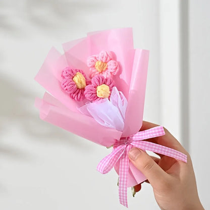 Handmade Mini Wrapped Flower Bouquet Decoration – Mother's Day Gift