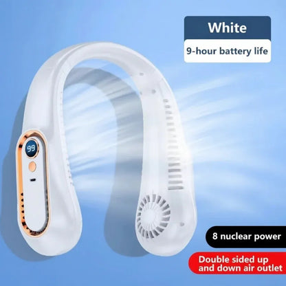 Hands-Free Bladeless Neck Cooling Fan – Portable Personal Air Circulator