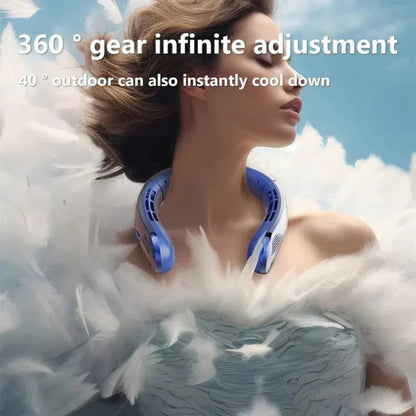 Hands-Free Bladeless Neck Cooling Fan – Portable Personal Air Circulator