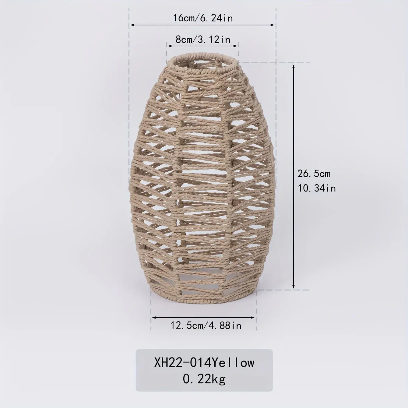 Handwoven Rope Pendant Shade | Natural Woven Ceiling Light Fixture