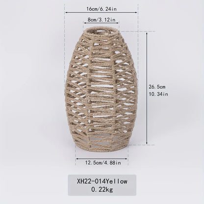 Handwoven Rope Pendant Shade | Natural Woven Ceiling Light Fixture