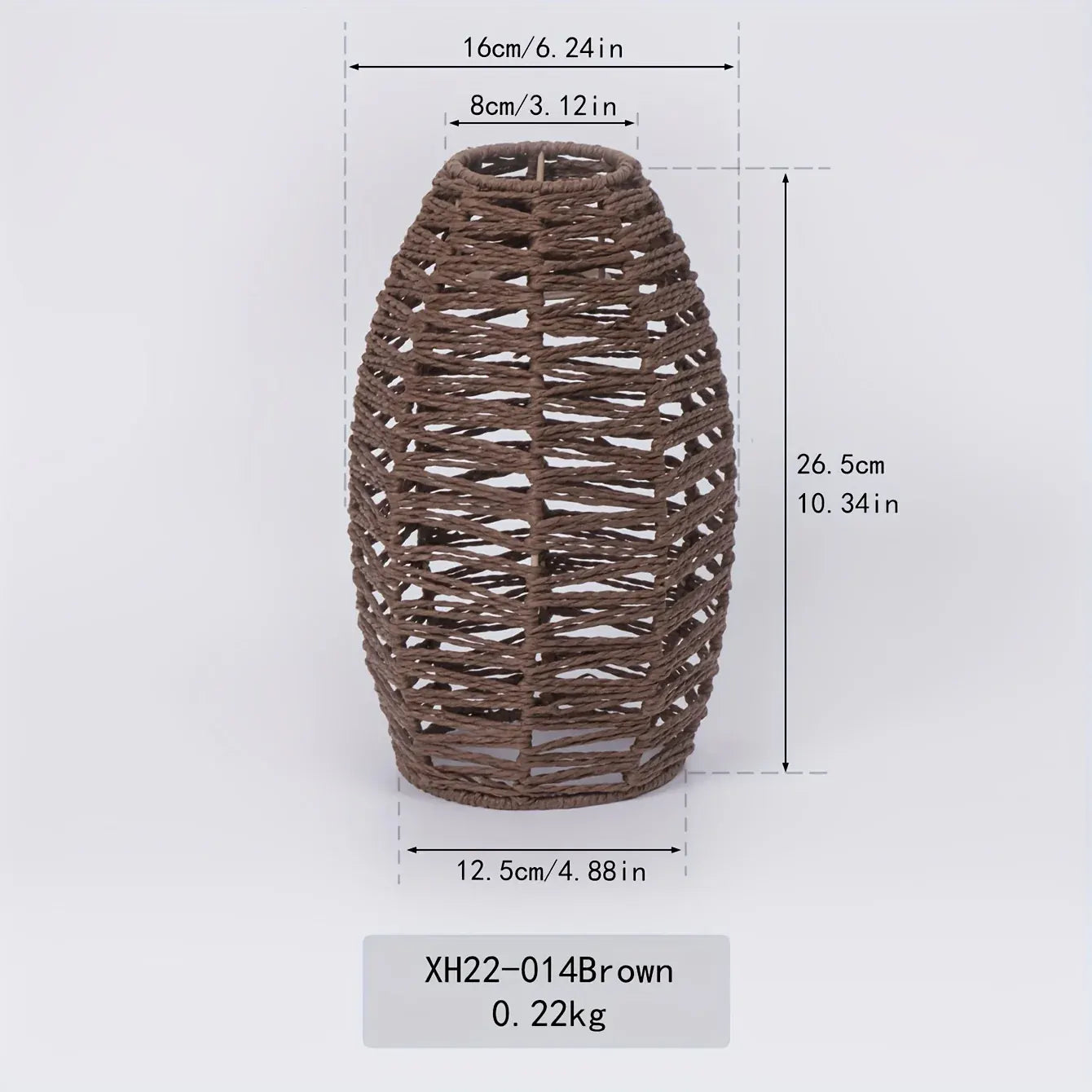 Handwoven Rope Pendant Shade | Natural Woven Ceiling Light Fixture