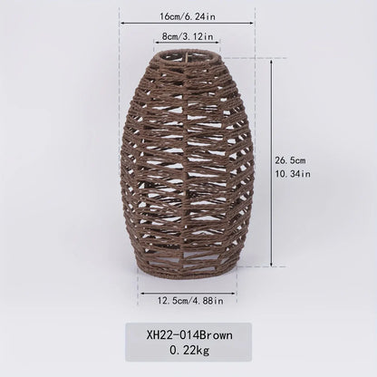 Handwoven Rope Pendant Shade | Natural Woven Ceiling Light Fixture