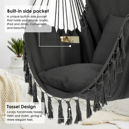 Hanging Hammock Swing Chair for Indoor and Outdoor Use