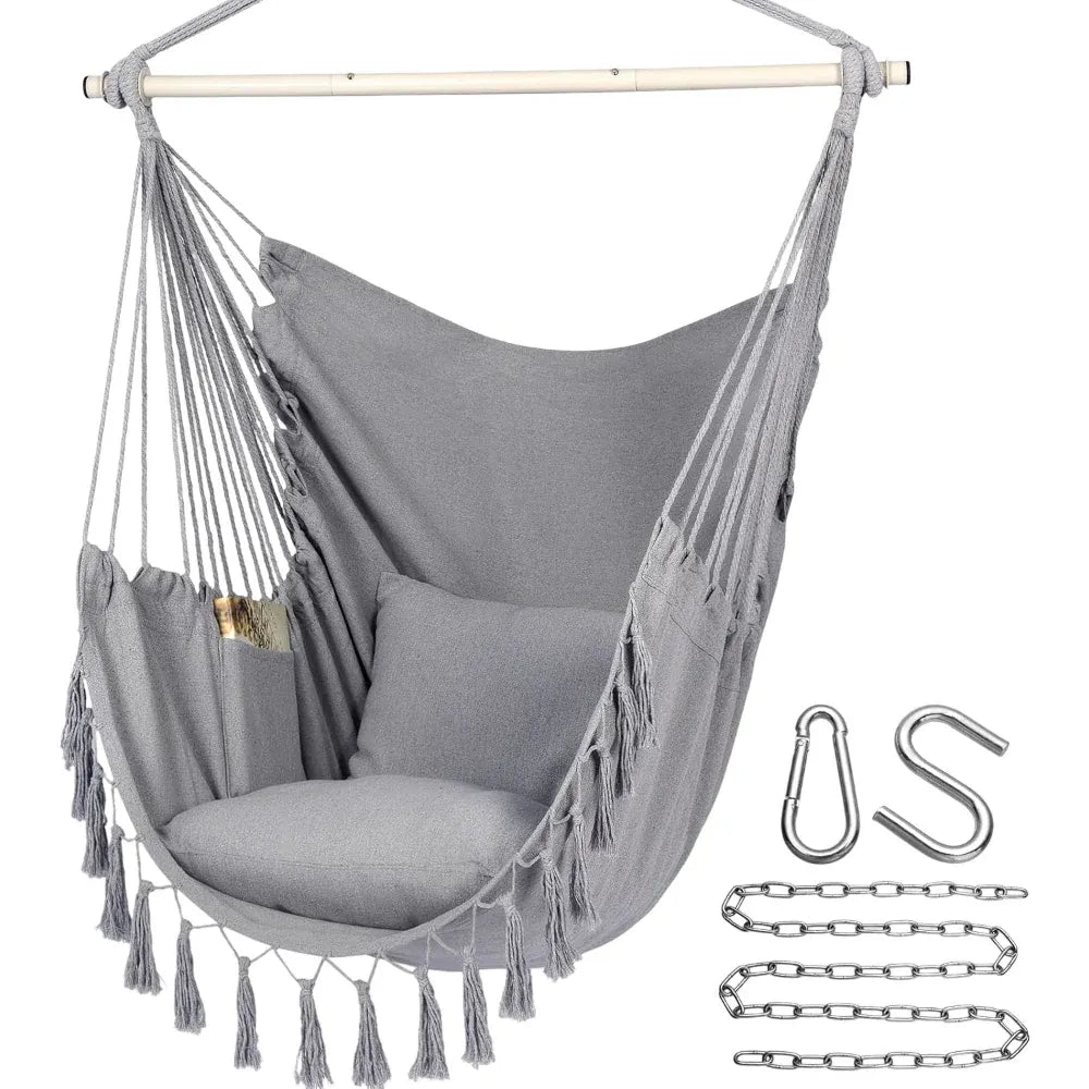 Hanging Hammock Swing Chair for Indoor and Outdoor Use