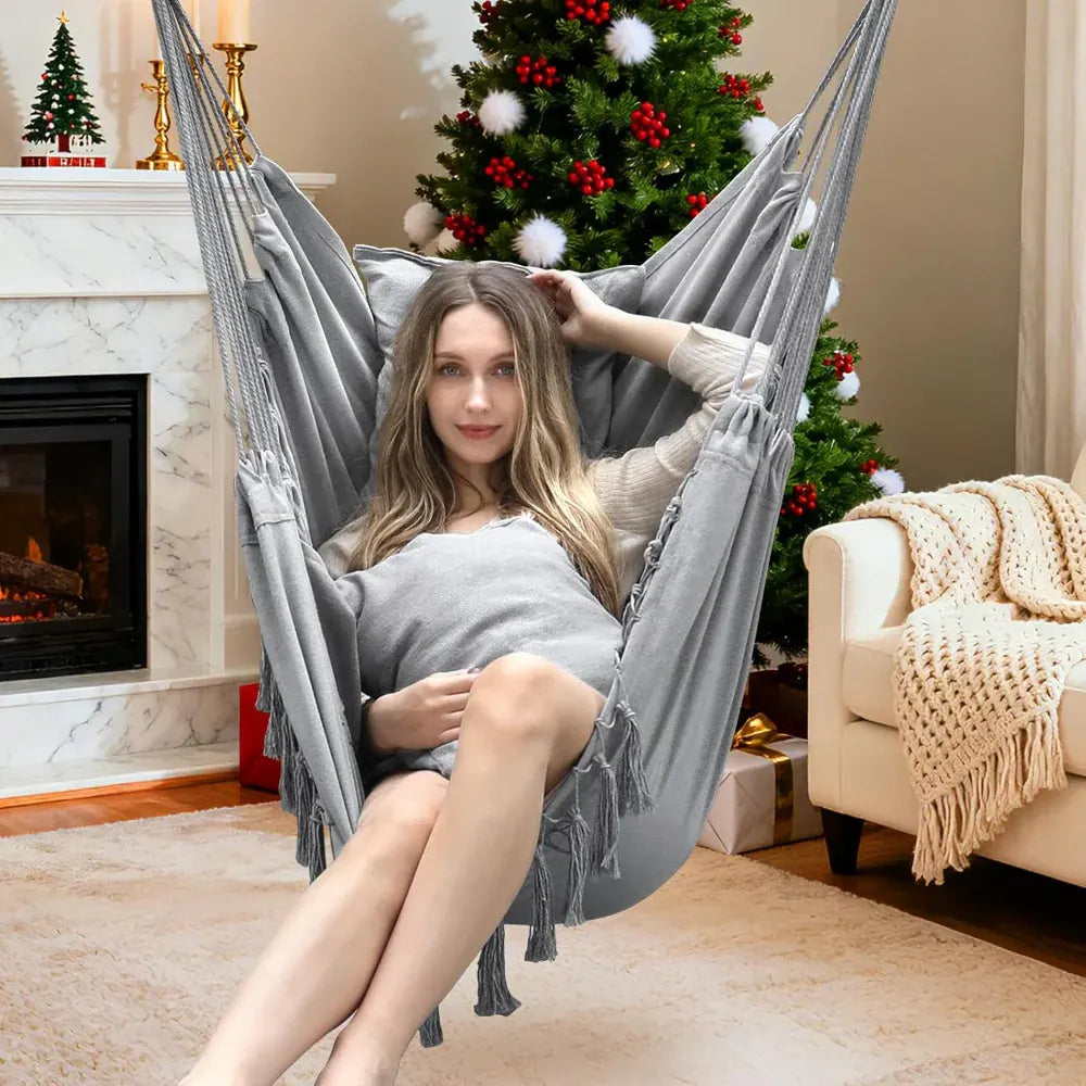 Hanging Hammock Swing Chair for Indoor and Outdoor Use