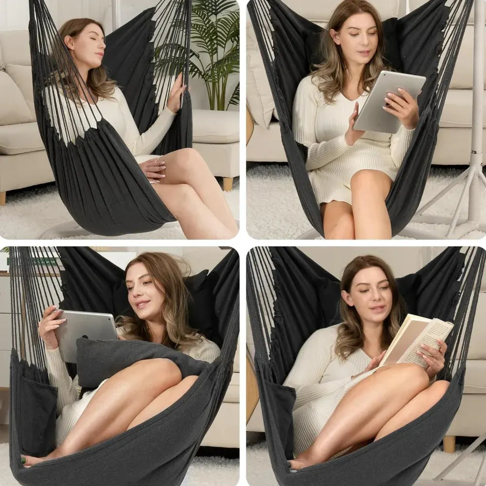 Hanging Hammock Swing Chair for Indoor and Outdoor Use