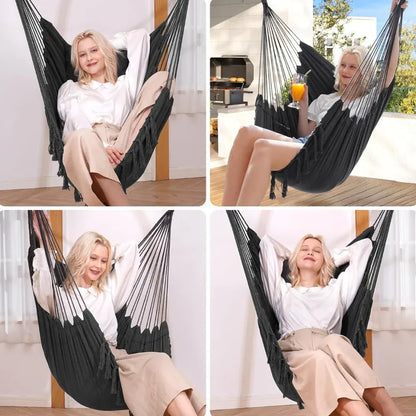 Hanging Hammock Swing Chair for Indoor and Outdoor Use