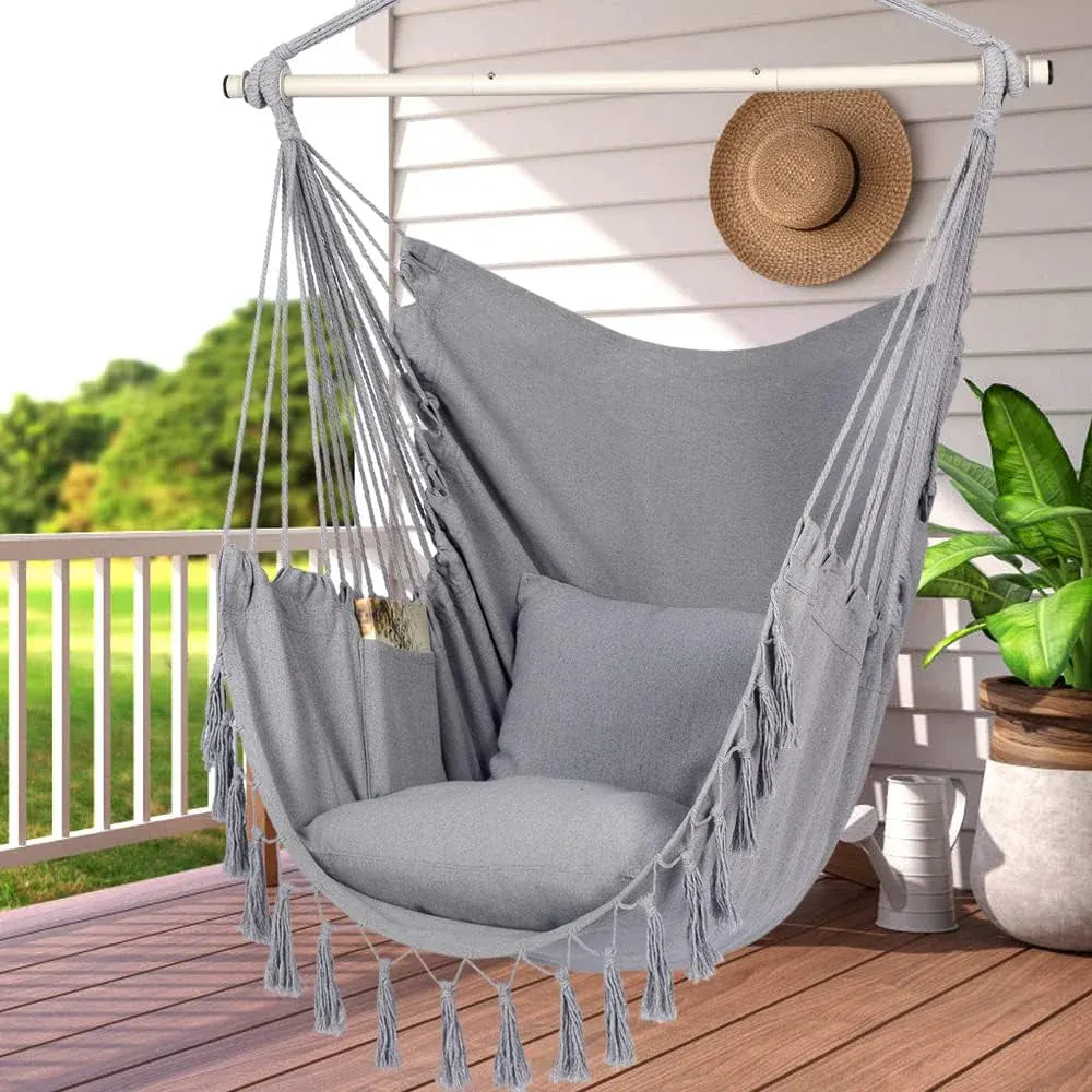 Hanging Hammock Swing Chair for Indoor and Outdoor Use