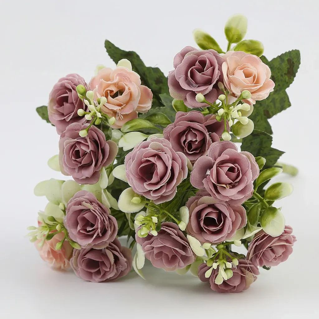 Hanging Rose Basket Artificial Flower Arrangement for Patio - Mother's Day Decor