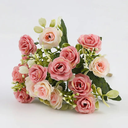 Hanging Rose Basket Artificial Flower Arrangement for Patio - Mother's Day Decor