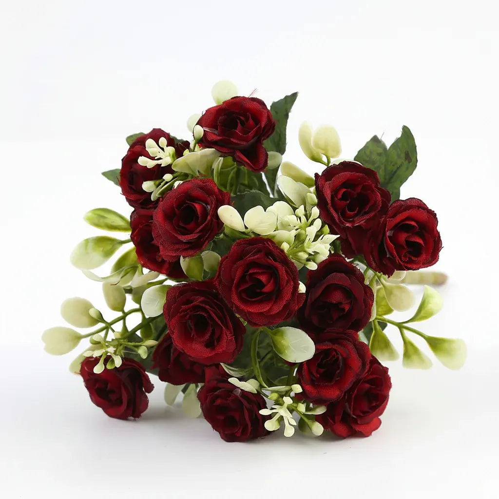 Hanging Rose Basket Artificial Flower Arrangement for Patio - Mother's Day Decor