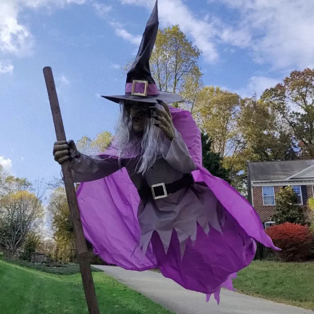 Hanging Witch Yard Prop for Halloween Decoration