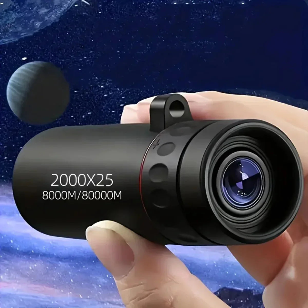 HD 2000x25 Compact Zoom Monocular Telescope for Outdoor Viewing