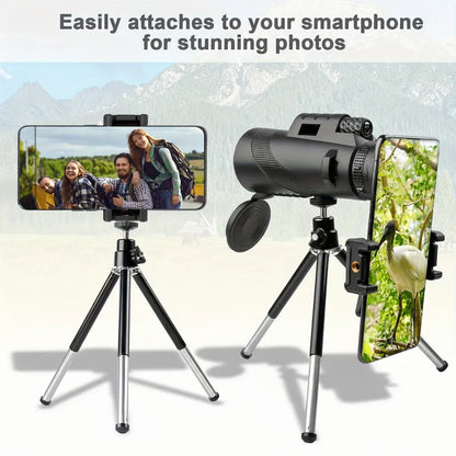HD Monocular Scope with Phone Adapter Mount for Outdoor Viewing
