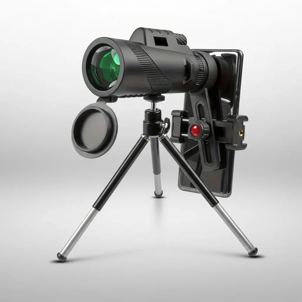 HD Monocular Scope with Phone Adapter Mount for Outdoor Viewing