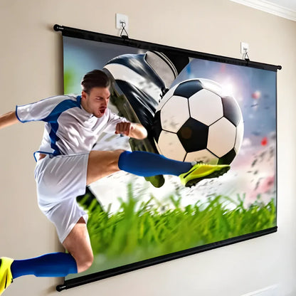 HD Widescreen Projection Screen for Movies & Sports Viewing