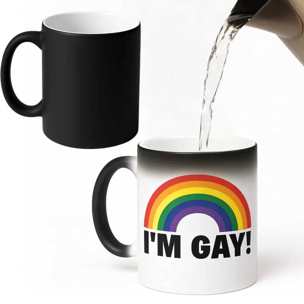 Heat-Activated Color Changing Ceramic Coffee Mug Novelty Gift
