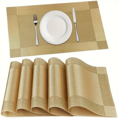 Heat-Resistant PVC Placemats – Washable, Non-Slip Table Protection Mats