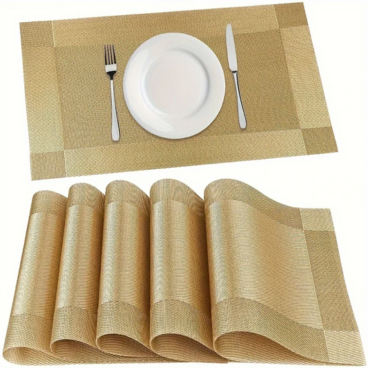 Heat-Resistant PVC Placemats – Washable, Non-Slip Table Protection Mats