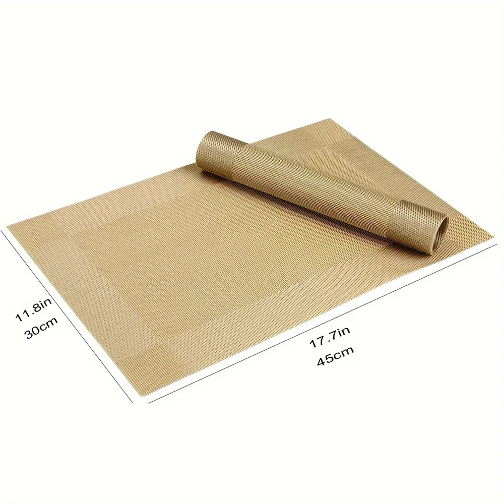 Heat-Resistant PVC Placemats – Washable, Non-Slip Table Protection Mats