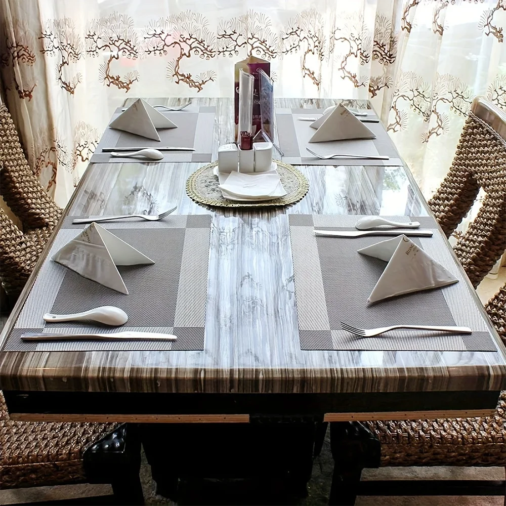 Heat-Resistant PVC Placemats – Washable, Non-Slip Table Protection Mats