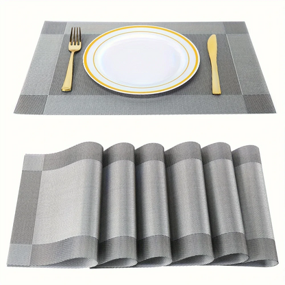 Heat-Resistant PVC Placemats – Washable, Non-Slip Table Protection Mats