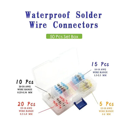 Heat Shrink Solder Sleeve Wire Connector Assortment Kit for Electrical Wiring