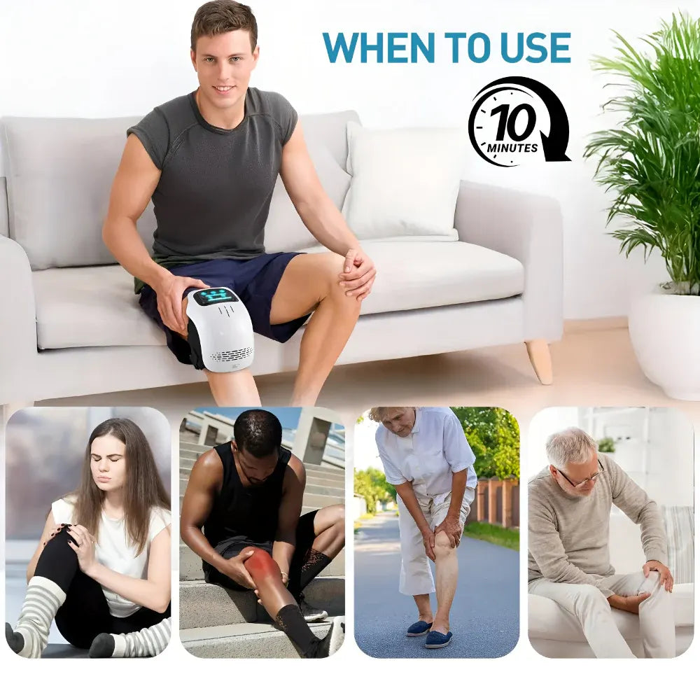 Heated Electric Knee Massager with Adjustable Compression Support