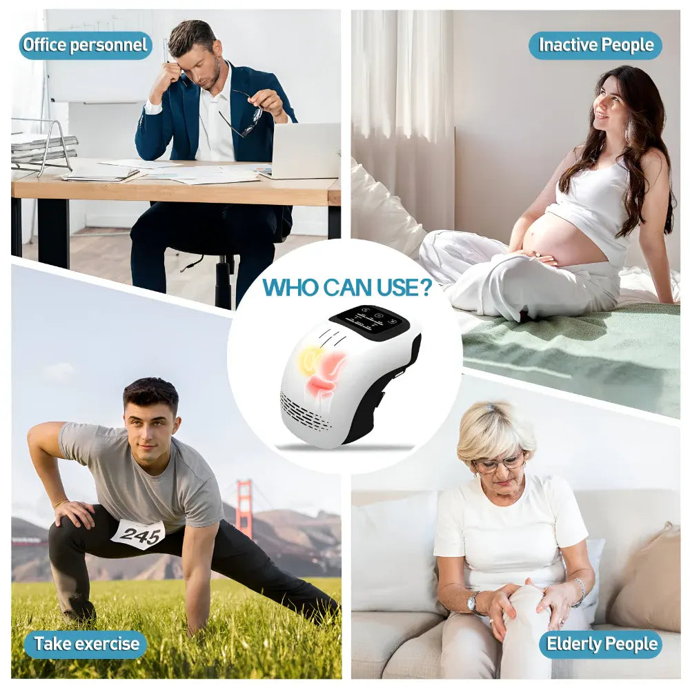 Heated Electric Knee Massager with Adjustable Compression Support