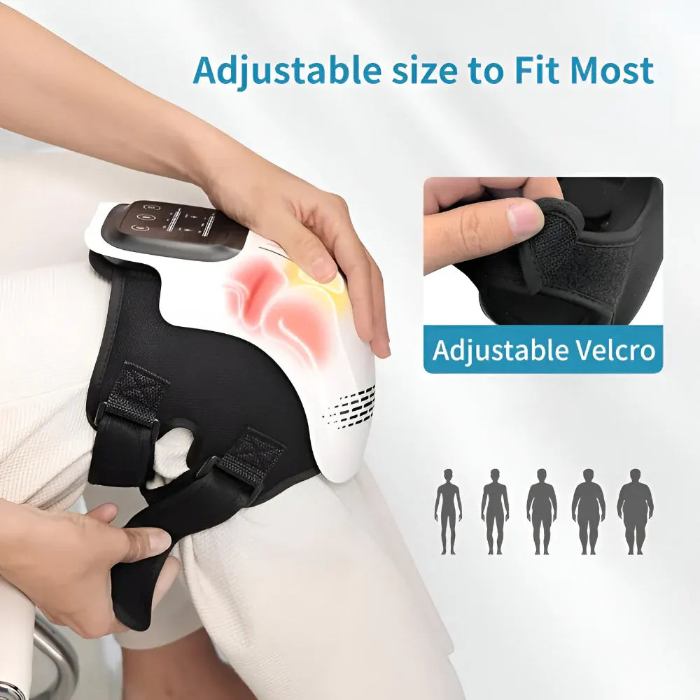 Heated Electric Knee Massager with Adjustable Compression Support