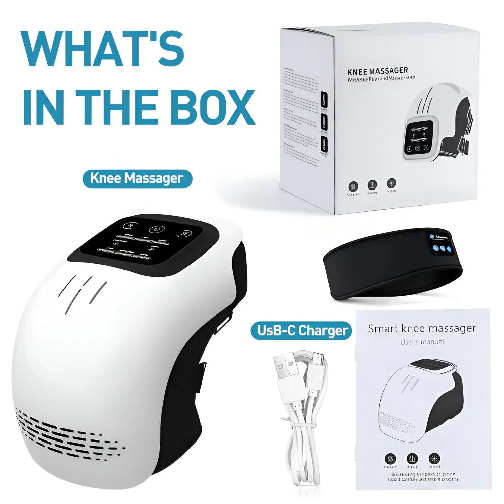 Heated Electric Knee Massager with Adjustable Compression Support